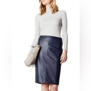 Karen Millen hight waist skirt faux leather size 4